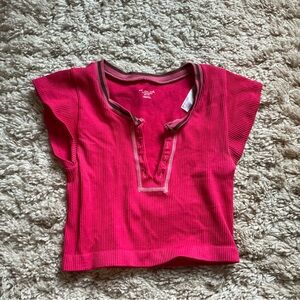 Hot Pink Going For Gold Crop Top